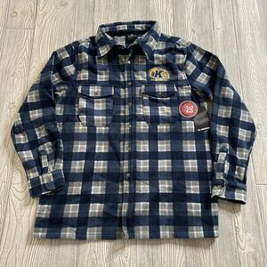 Colosseum Kent State Golden Flashes Logo Fleece Snap Jacket Men’s L Blue NWT